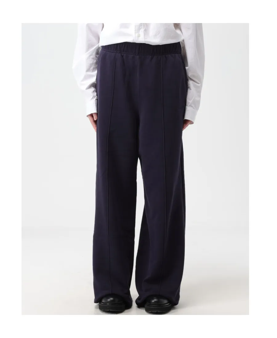 Straight-Leg Elasticated-Waistband Trousers