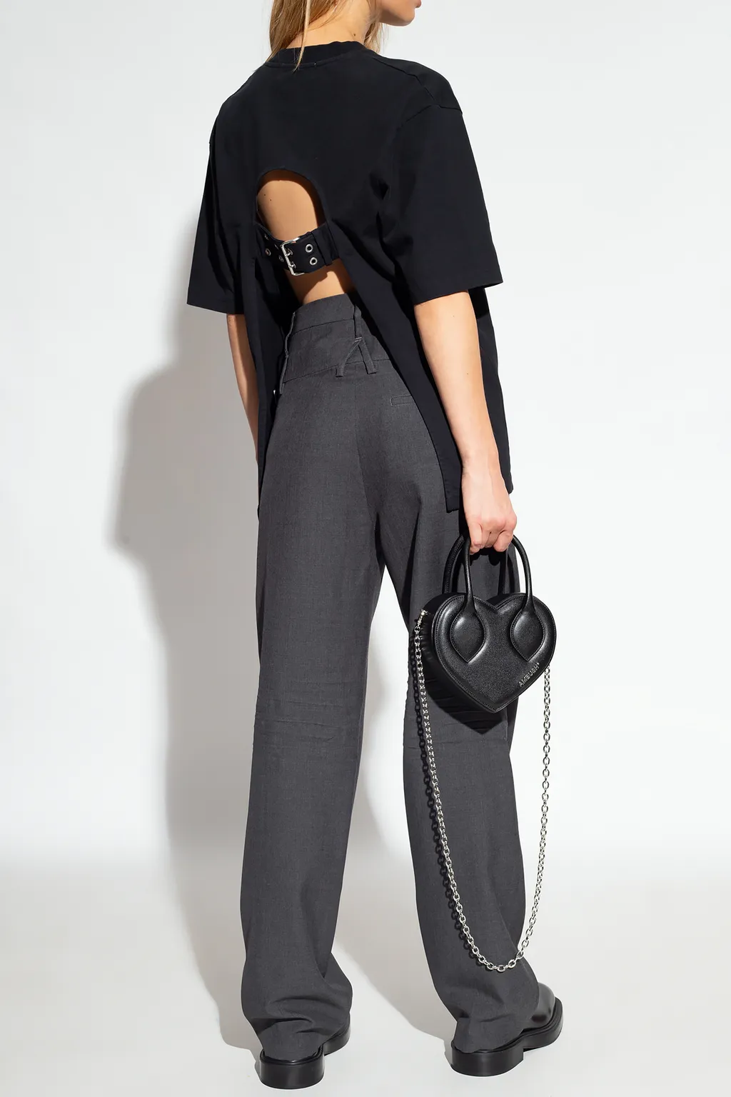 Double-Waist Straight-Leg Trousers