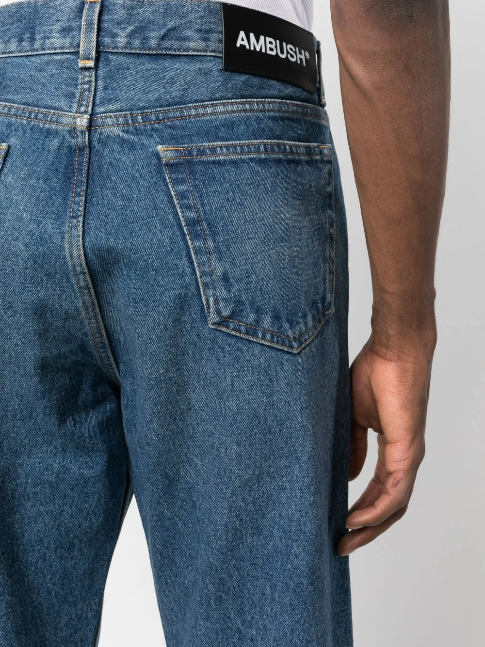 Logo Patch Straight-Leg Jeans