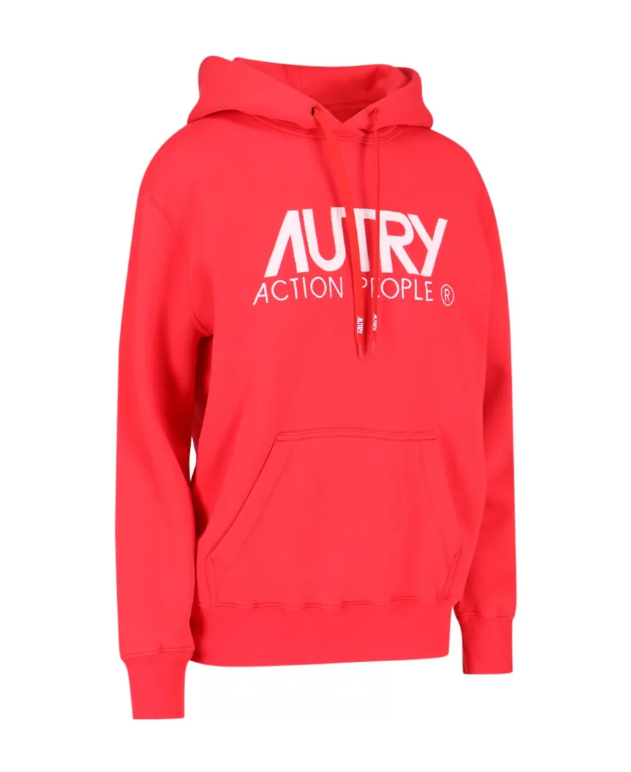 Logo Embroidered Drawstring Hoodie