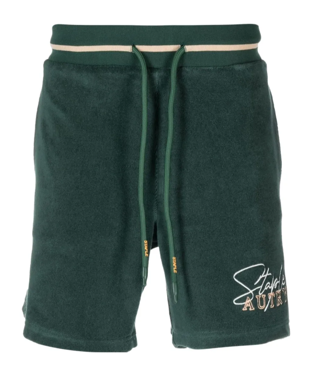 Logo-Embroidered Cotton-Blend Track Shorts