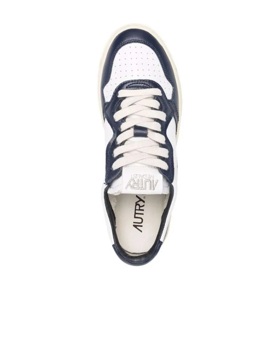 Logo Patch Round Toe Sneakers