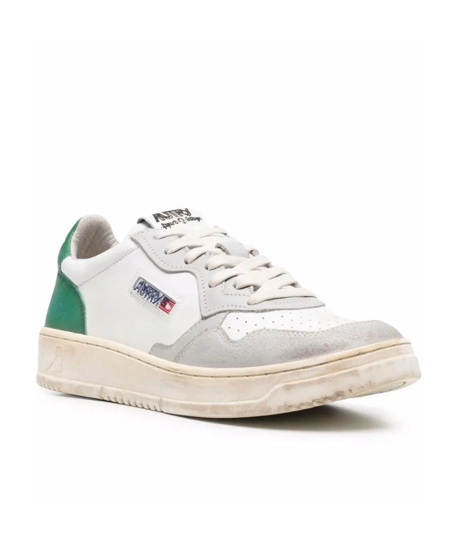 Distressed Lace-Up Sneakers