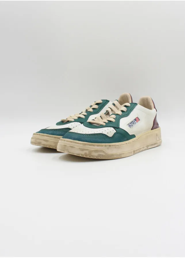 Medalist Distressed-Finish Lace-Up Sneakers