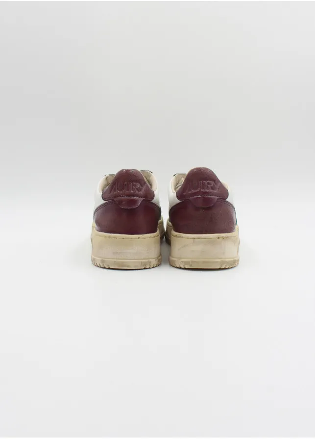 Medalist Distressed-Finish Lace-Up Sneakers