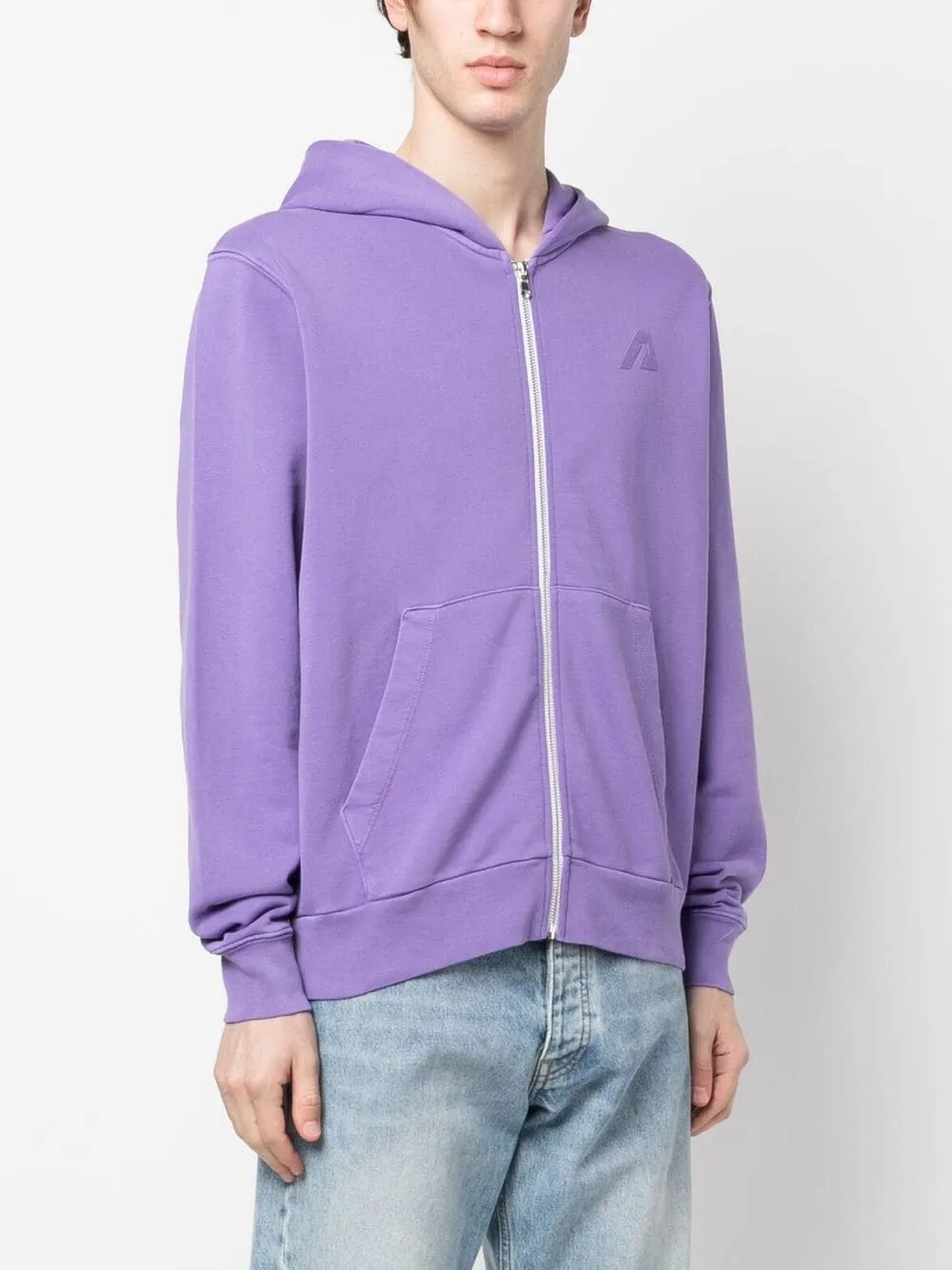 Logo-Patch Zipped Hoodie