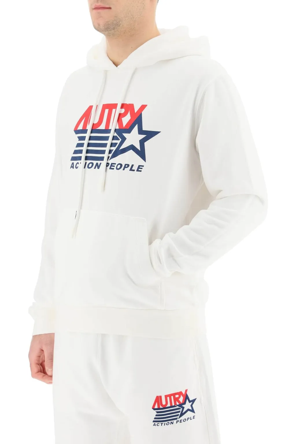 Logo Print Drawstring Hoodie