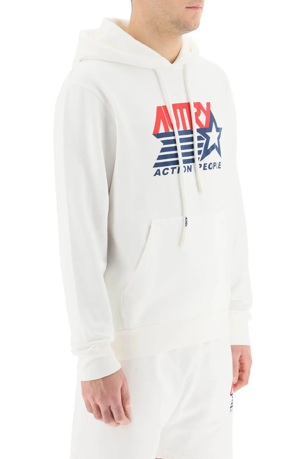 Logo Print Drawstring Hoodie