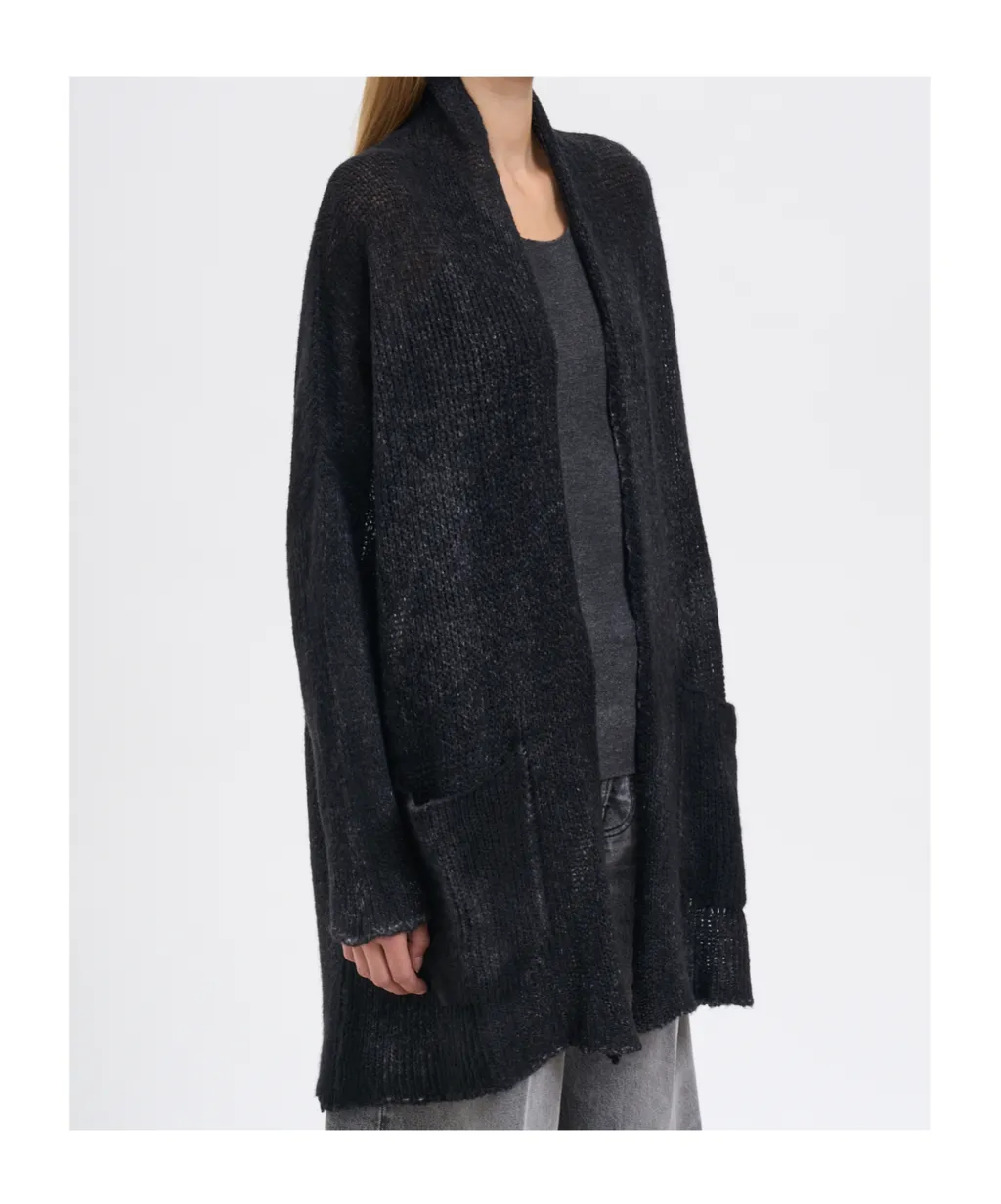 Long-Sleeved Knitted Cardigan