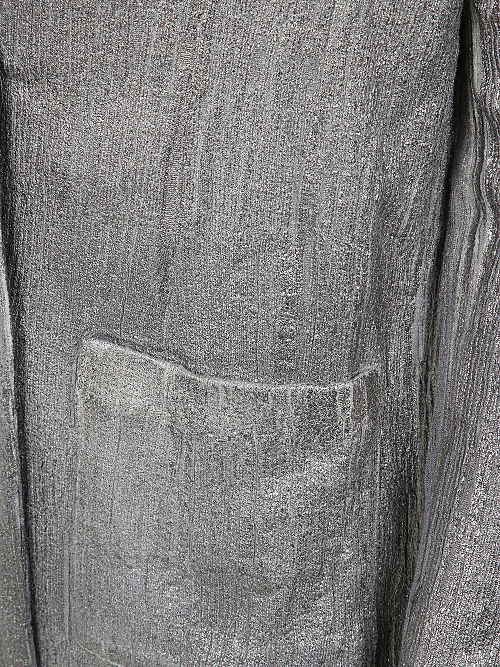 Plissé Single-Breasted Blazer