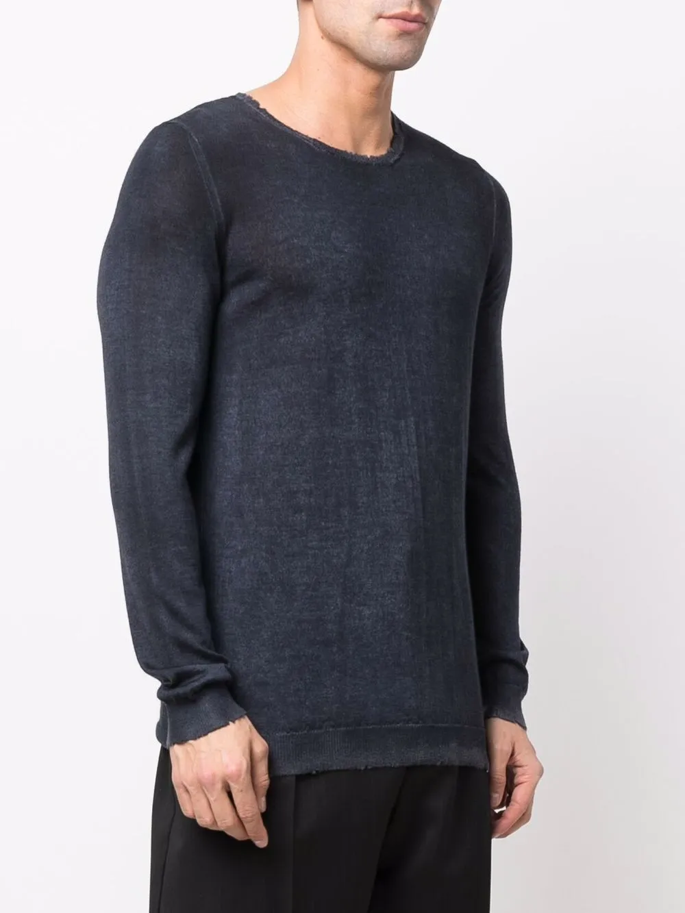Round-Collar And Long-Sleeved Sweater