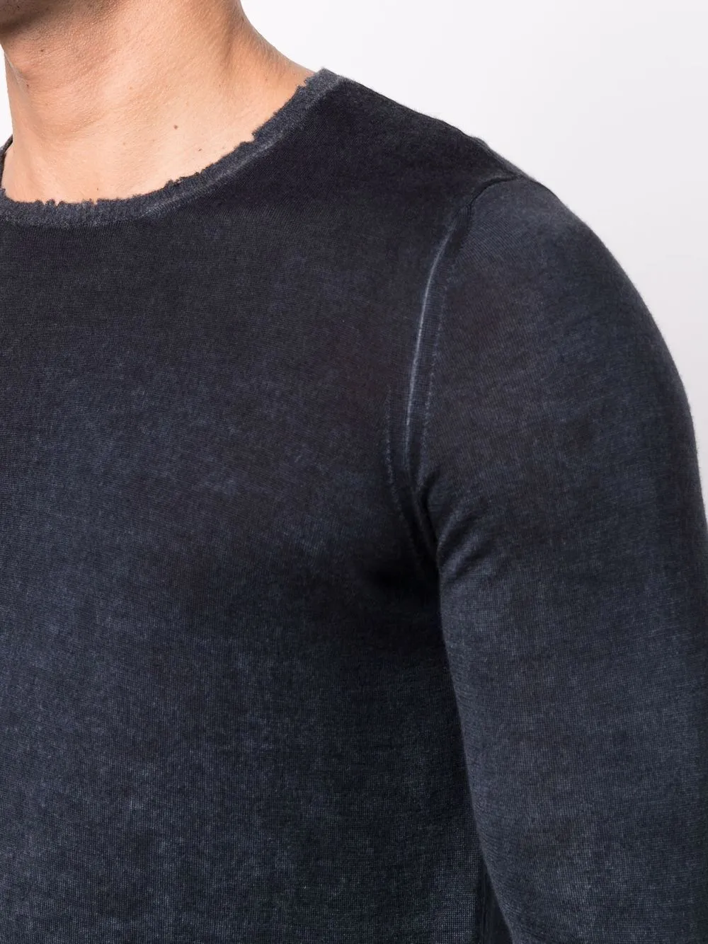 Round-Collar And Long-Sleeved Sweater