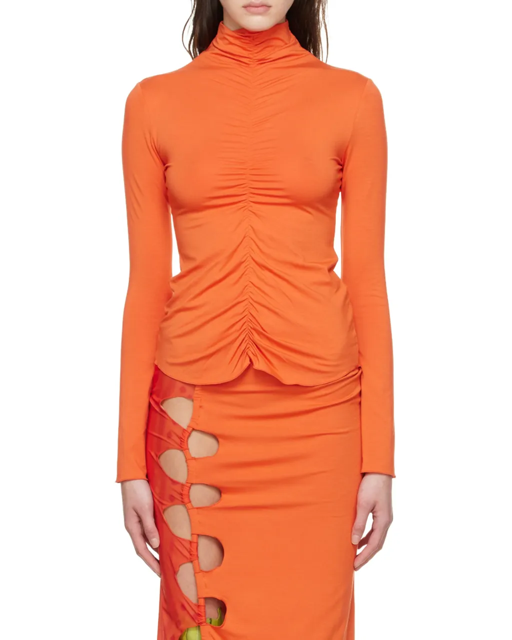 High-Necked Long-Sleeved Sweater