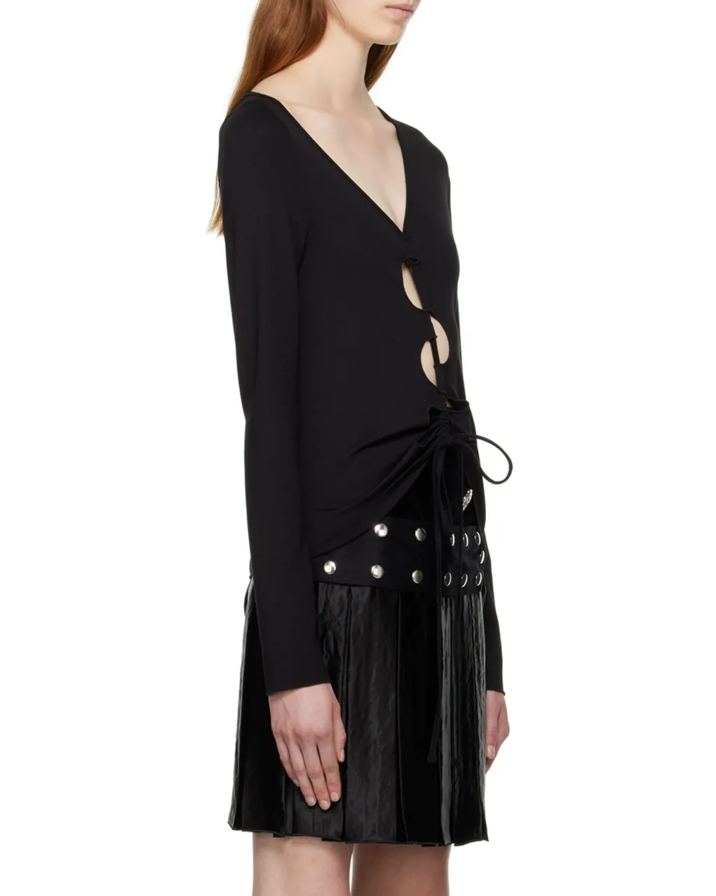 Long-Sleeved Hollow Shirt