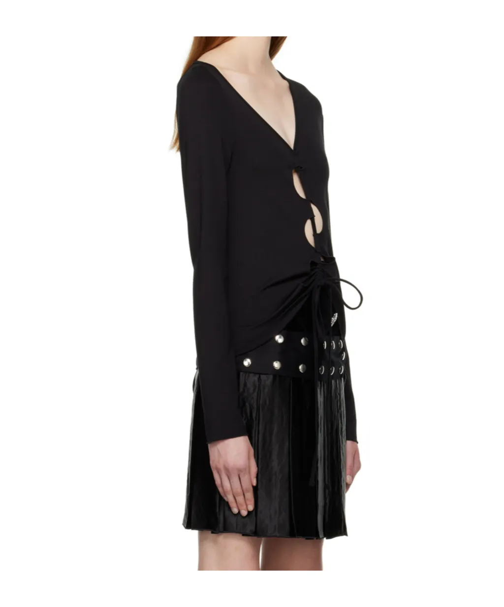 Long-Sleeved Hollow Shirt