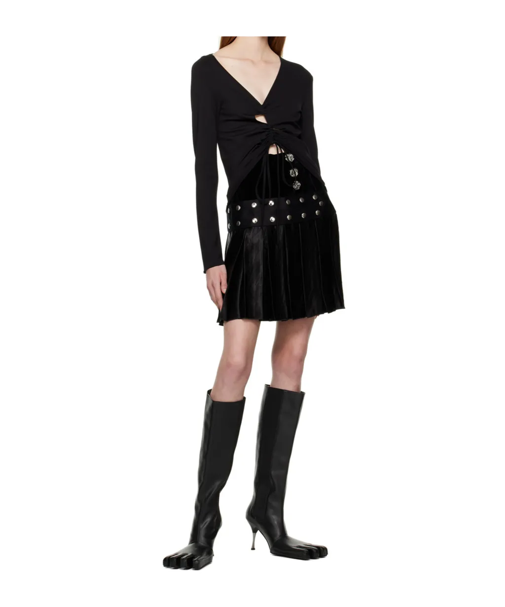 Long-Sleeved Hollow Shirt