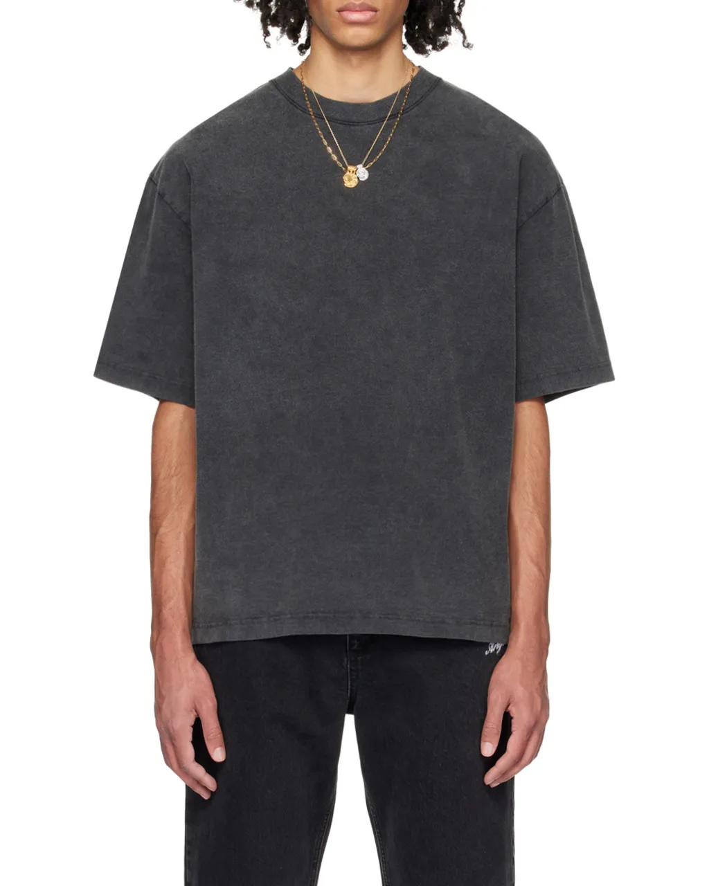Typo Embroidered Oversized T-Shirt