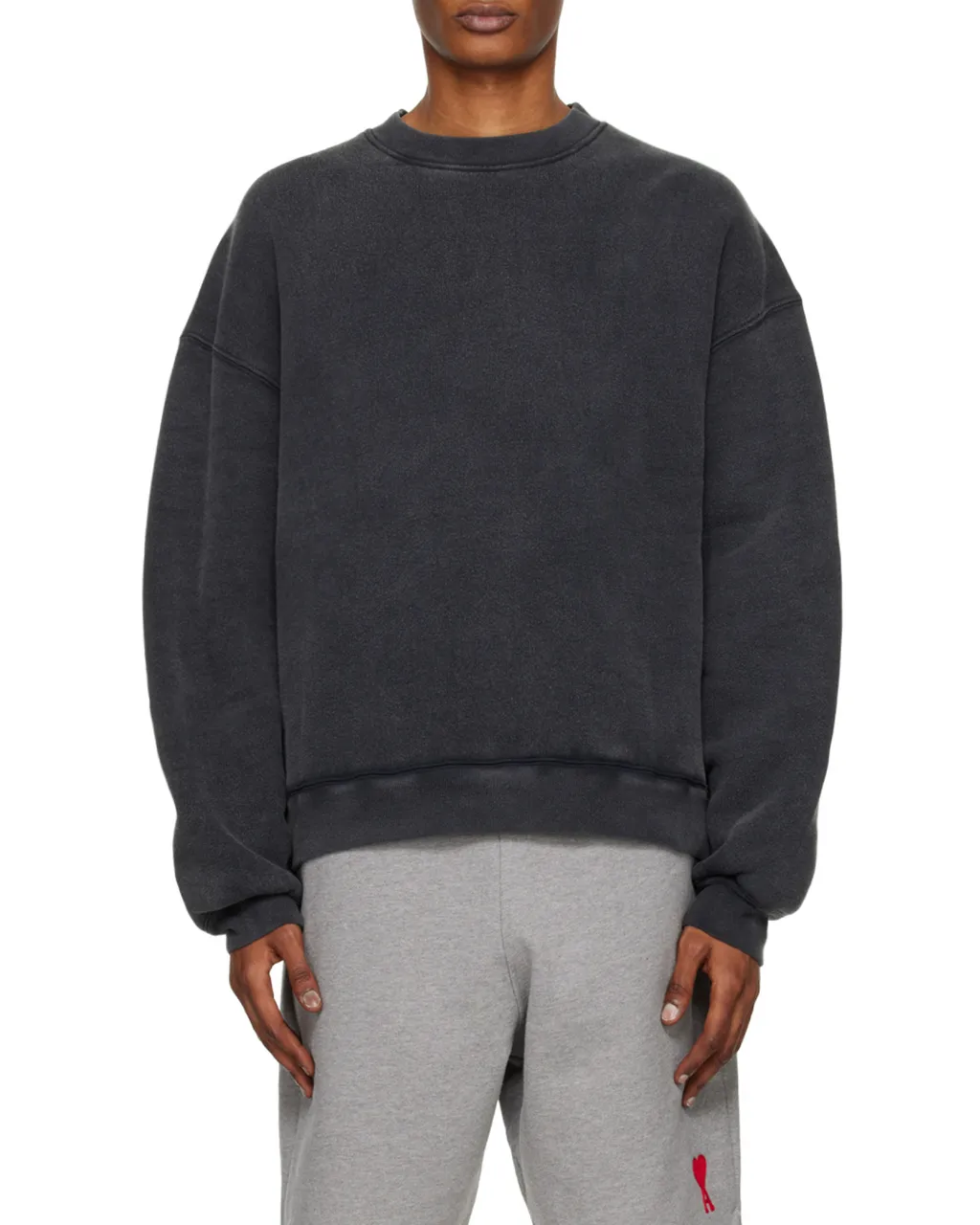 Typo-Embroidered Crewneck Sweatshirt