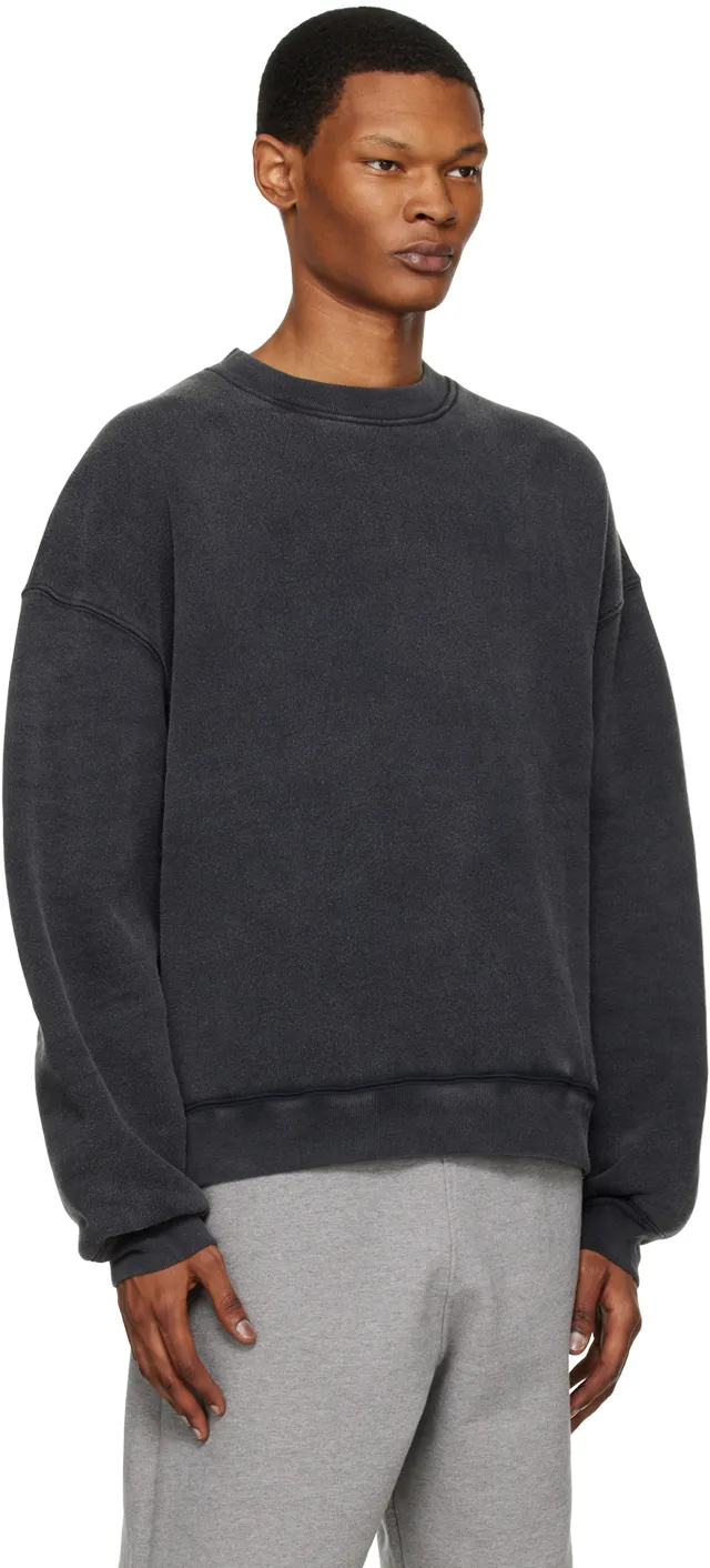 Typo-Embroidered Crewneck Sweatshirt