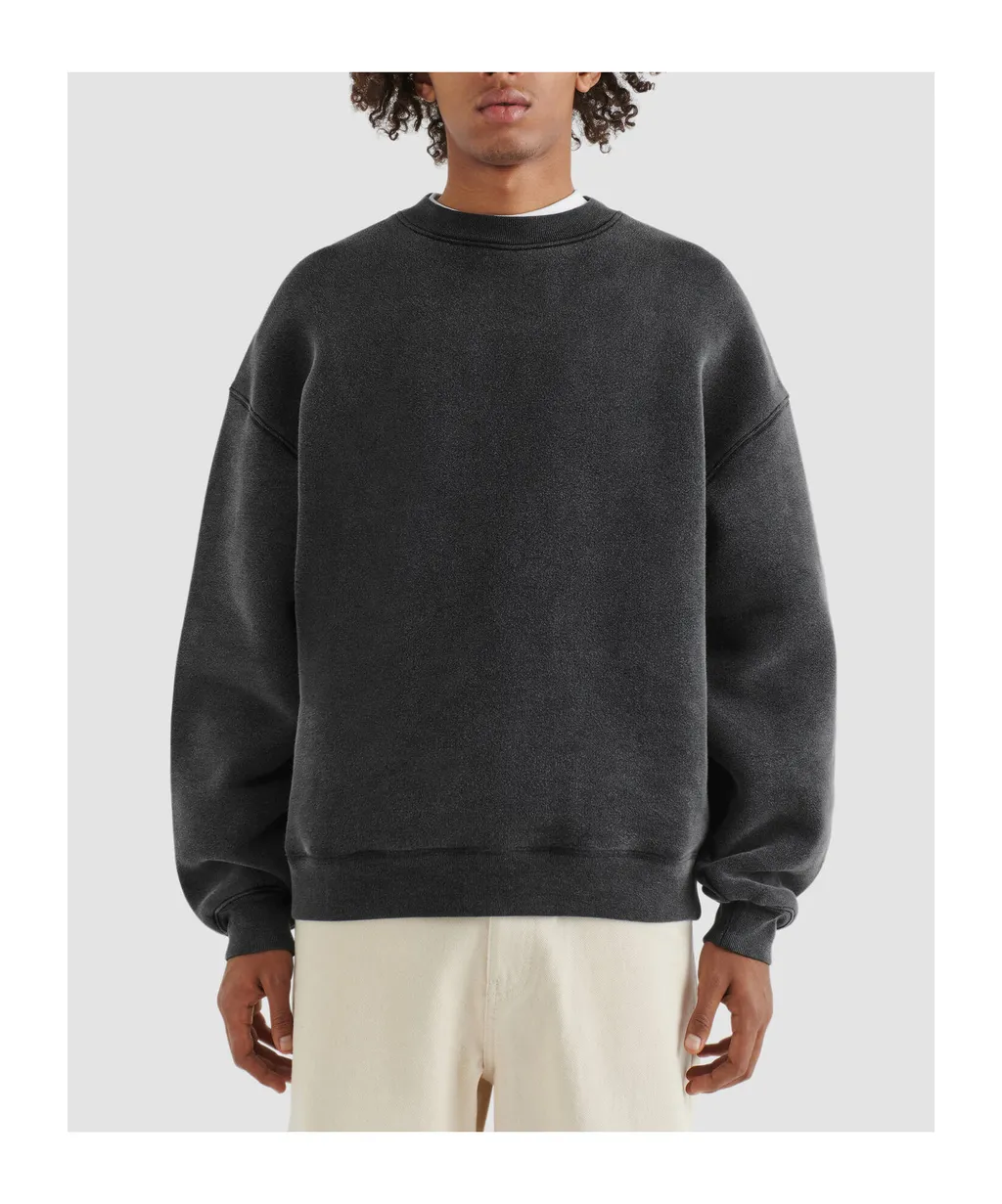 Typo-Embroidered Crewneck Sweatshirt