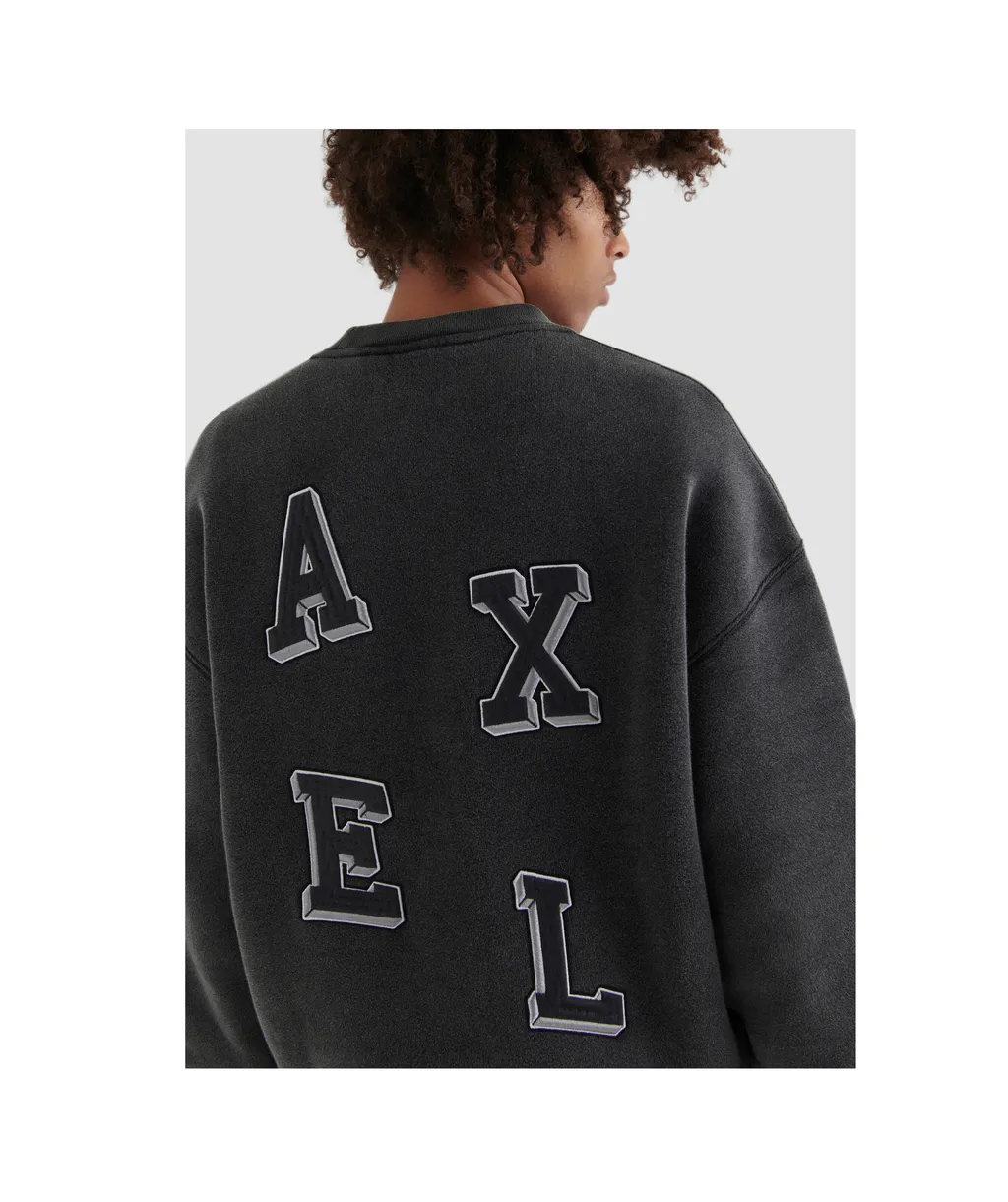 Typo-Embroidered Crewneck Sweatshirt