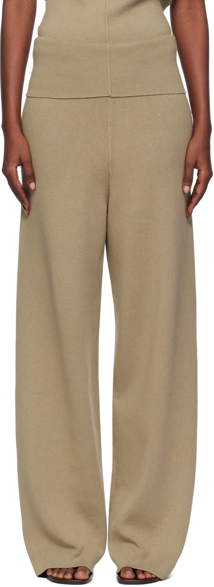 Ribbed Knitted Casual Pants