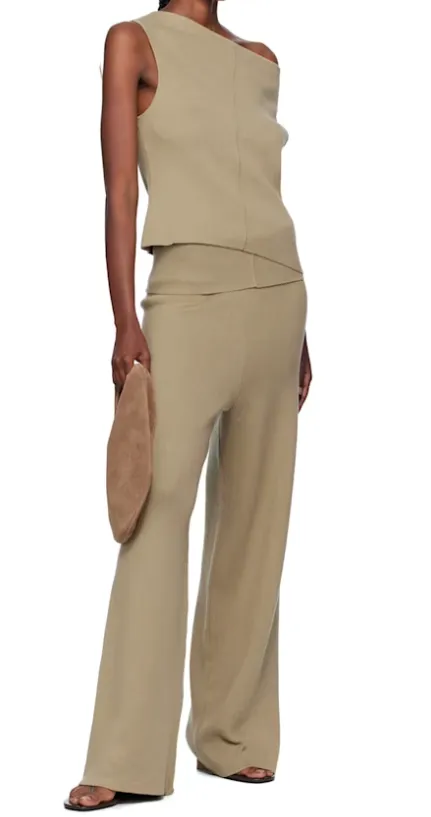 Ribbed Knitted Casual Pants
