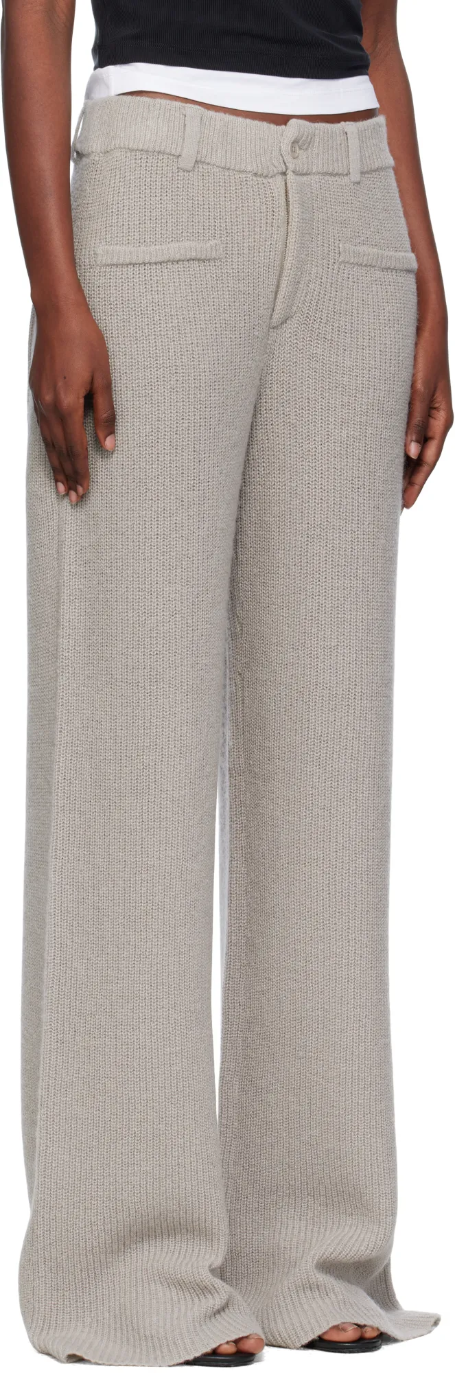Ribbed Knitted Trousers