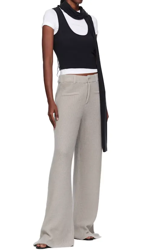 Ribbed Knitted Trousers