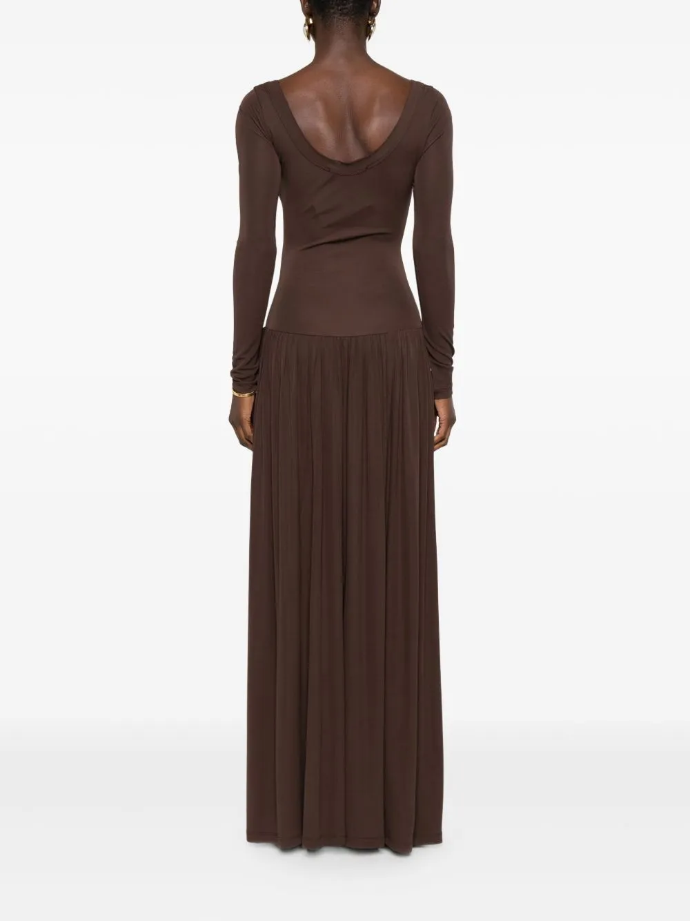 Round-Necked Long Dress