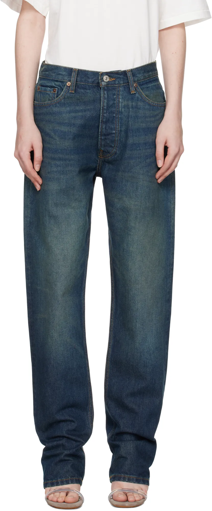 Tapered Denim Jeans