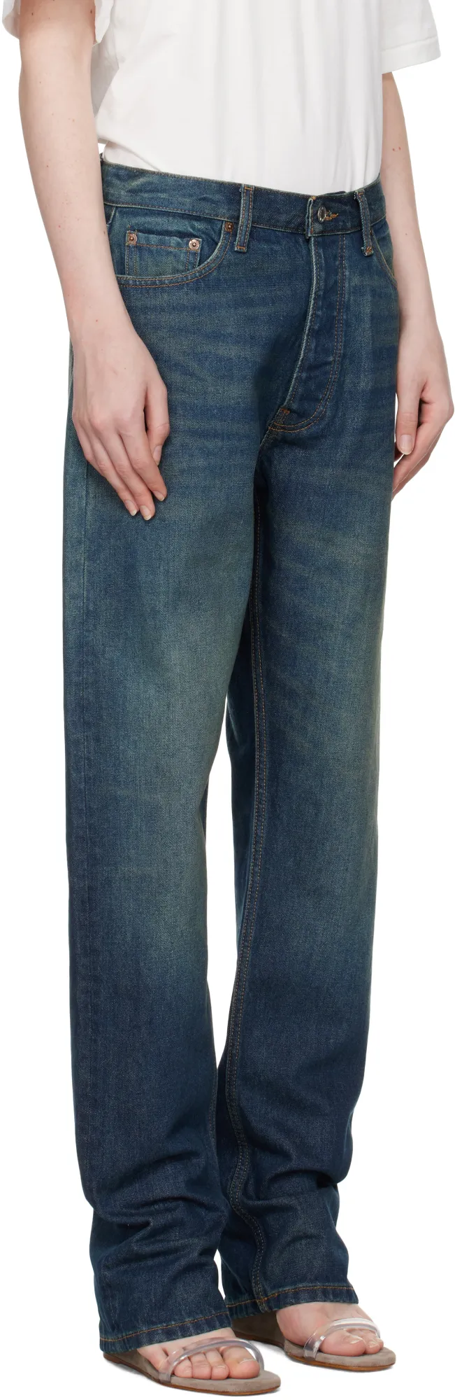 Tapered Denim Jeans