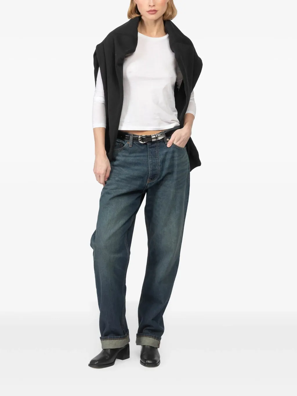 Tapered Denim Jeans