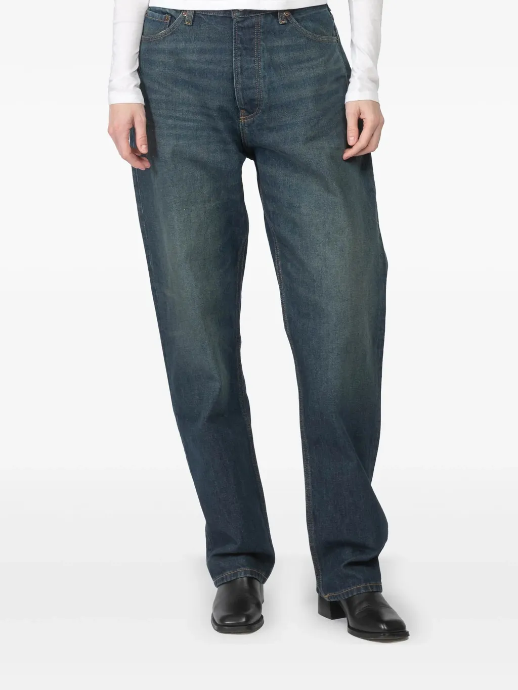 Tapered Denim Jeans