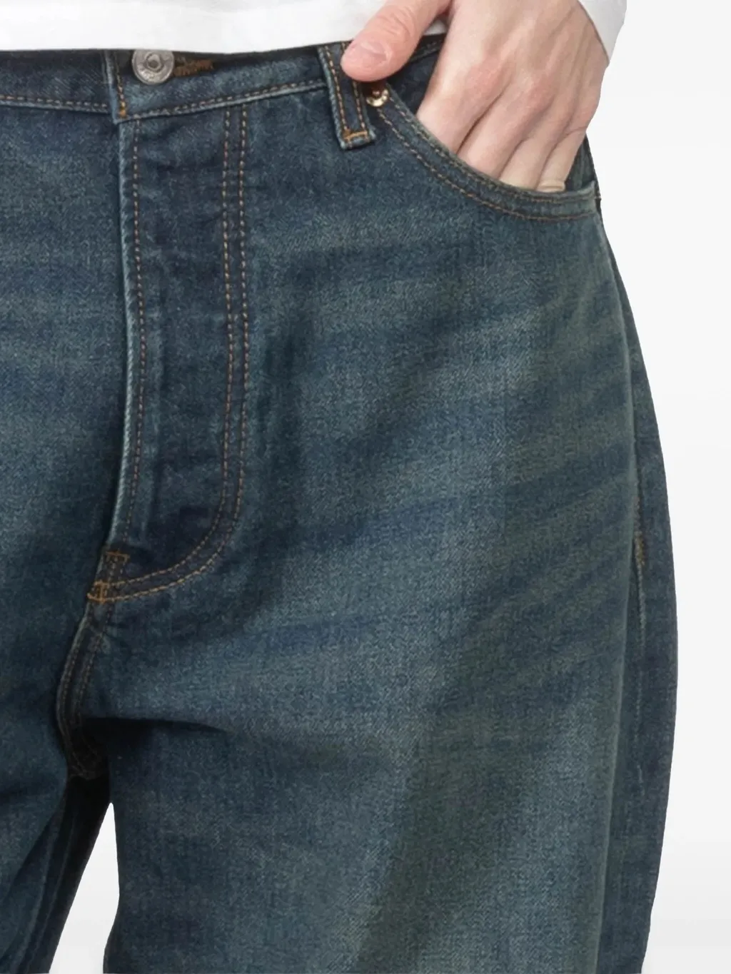 Tapered Denim Jeans