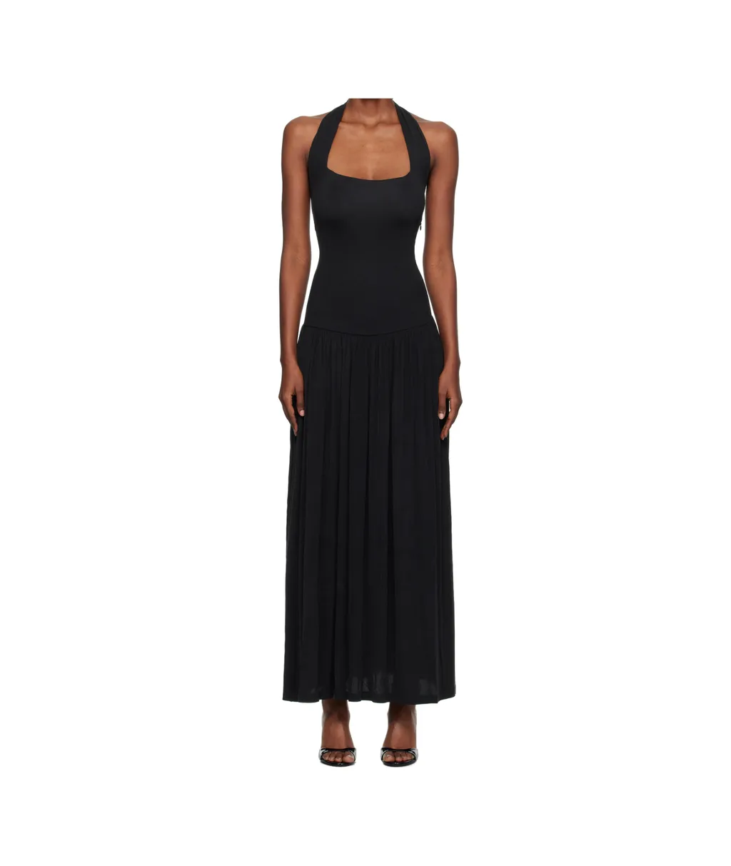 Feathered Long Dress