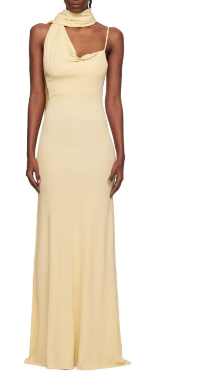 Wisp Halterneck Draped Maxi Dress