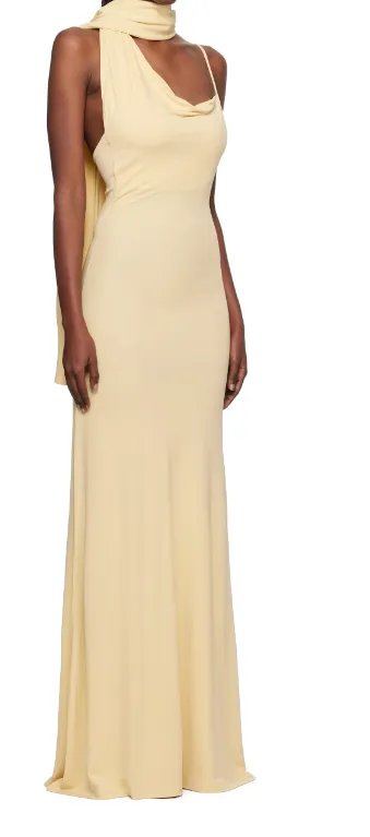 Wisp Halterneck Draped Maxi Dress