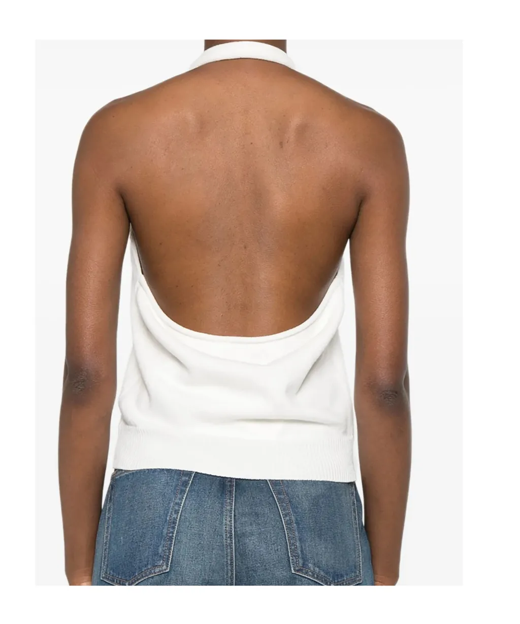 Halterneck Knitted Tank Top