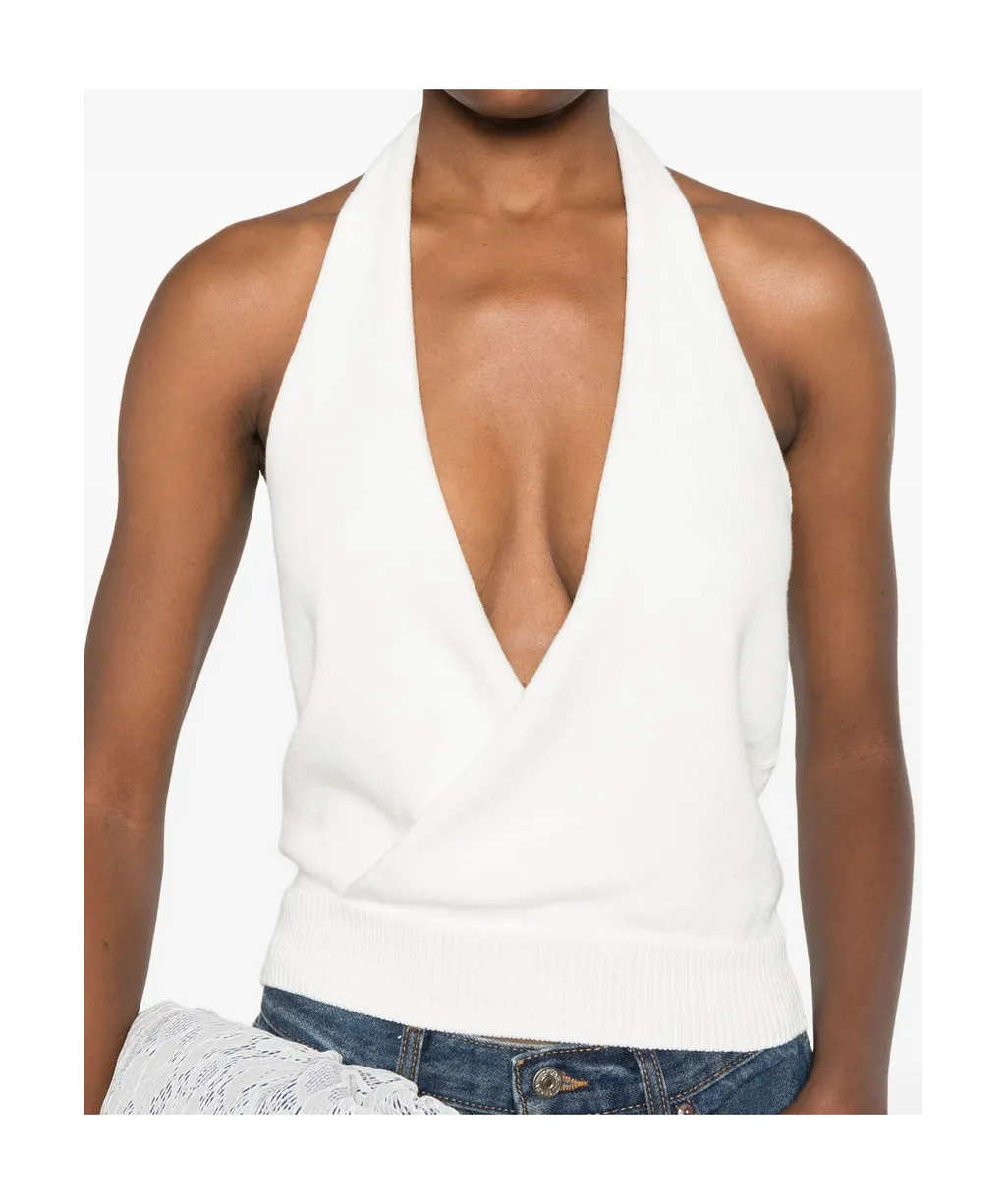 Halterneck Knitted Tank Top