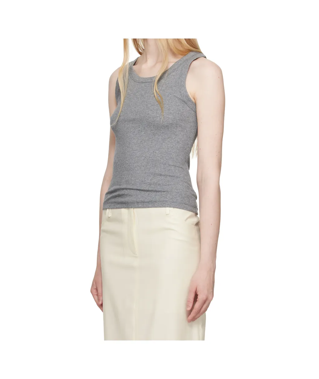 Scoop Neck Ribbed Tank Top