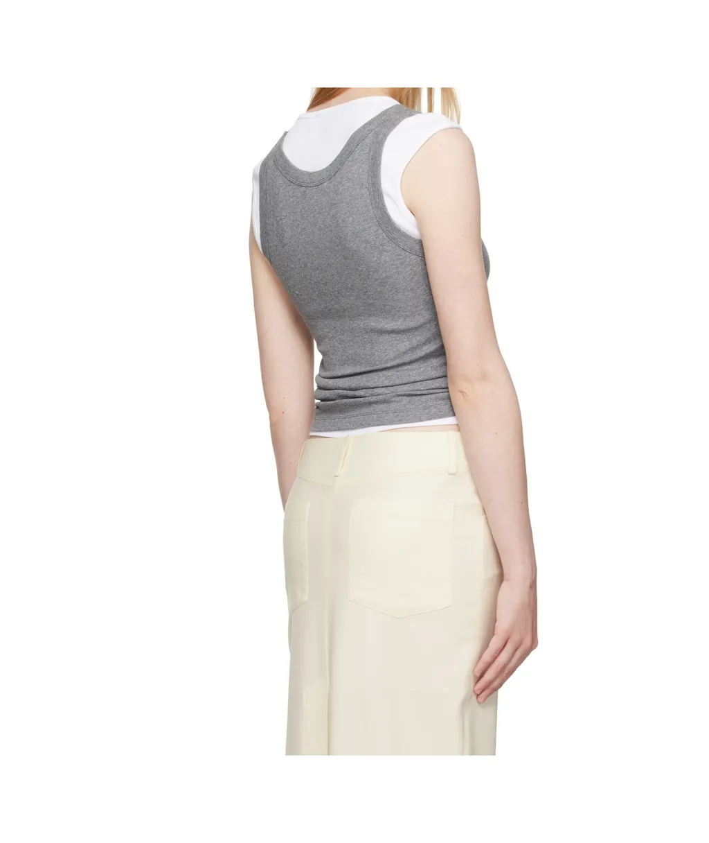 Scoop Neck Ribbed Tank Top