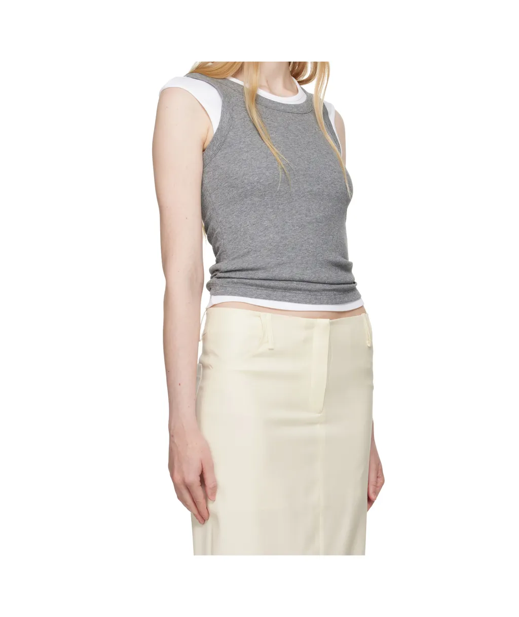 Scoop Neck Ribbed Tank Top