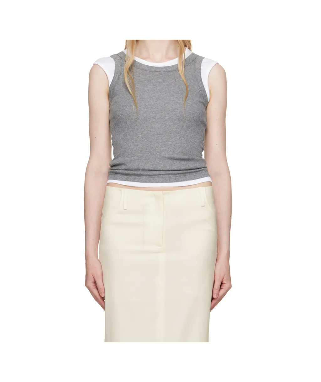 Scoop Neck Ribbed Tank Top