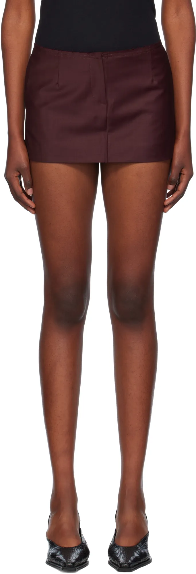 Elastic Twill Short Skirt