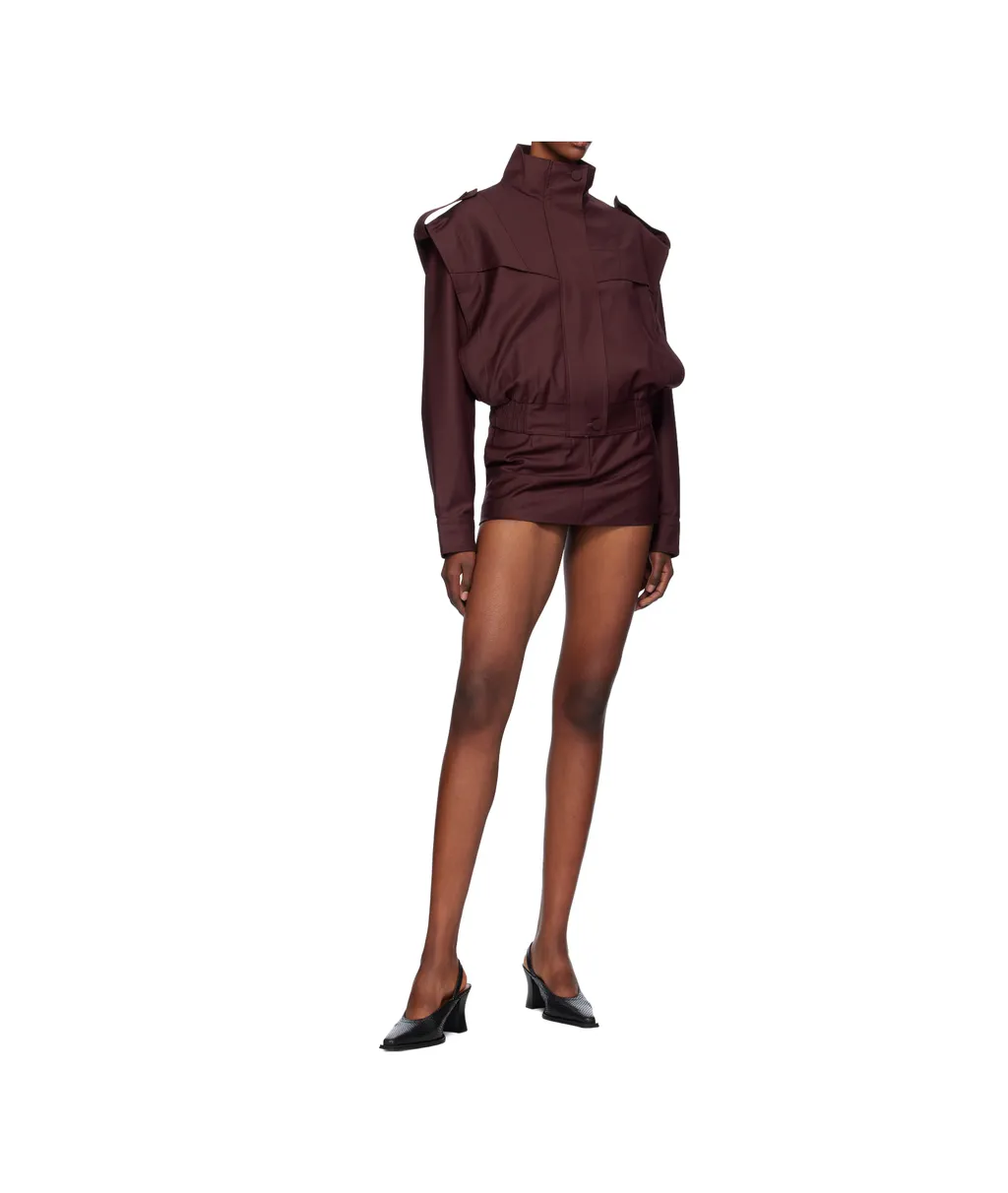 Elastic Twill Short Skirt