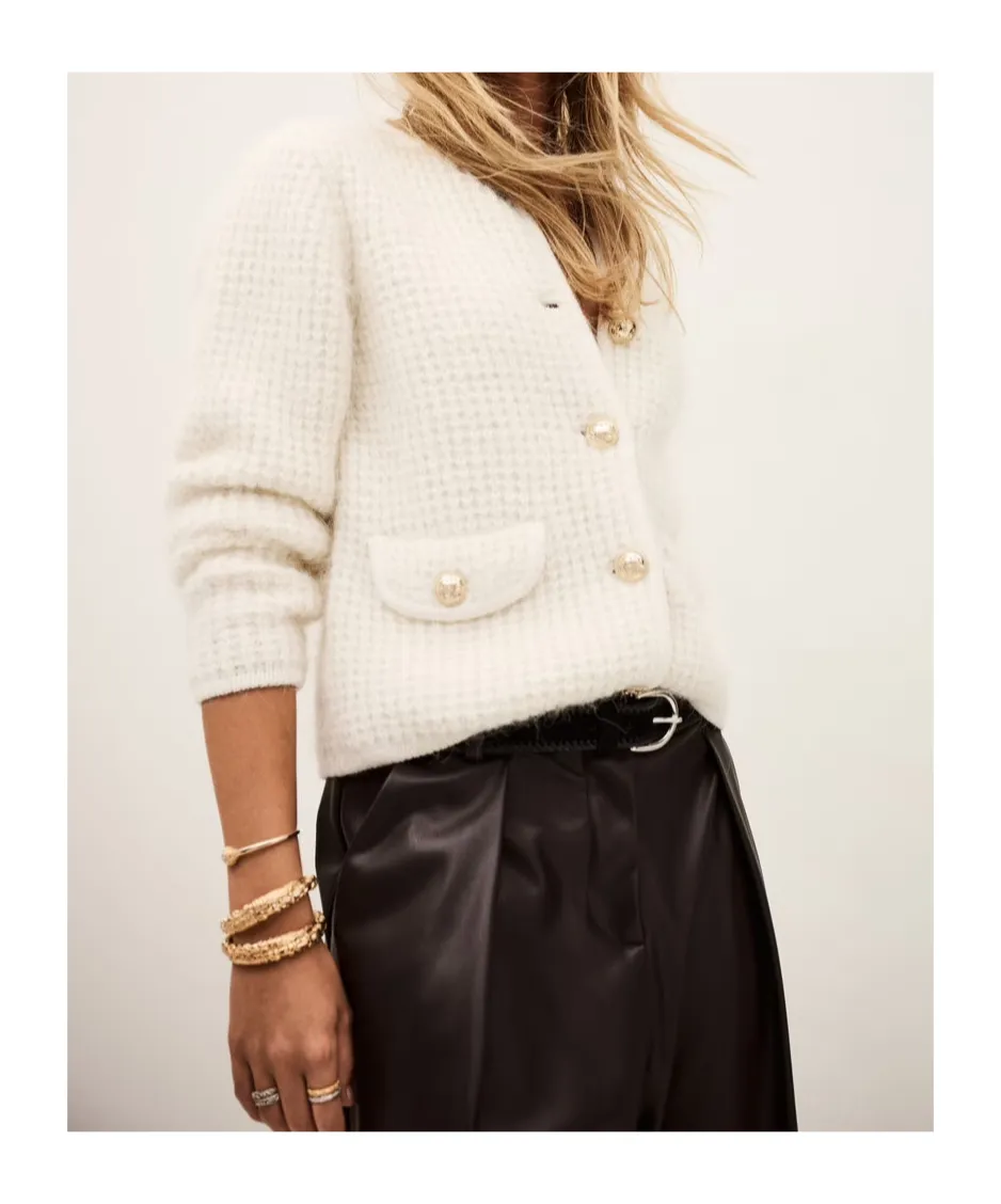 Button-Front Cardigan