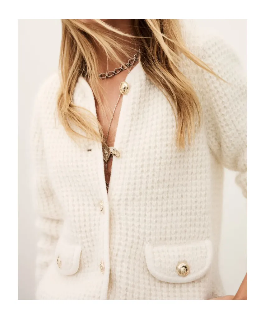 Button-Front Cardigan