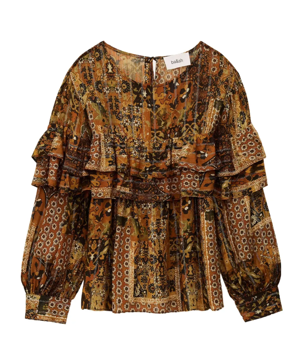 Crew Neck Long Sleeve Blouse