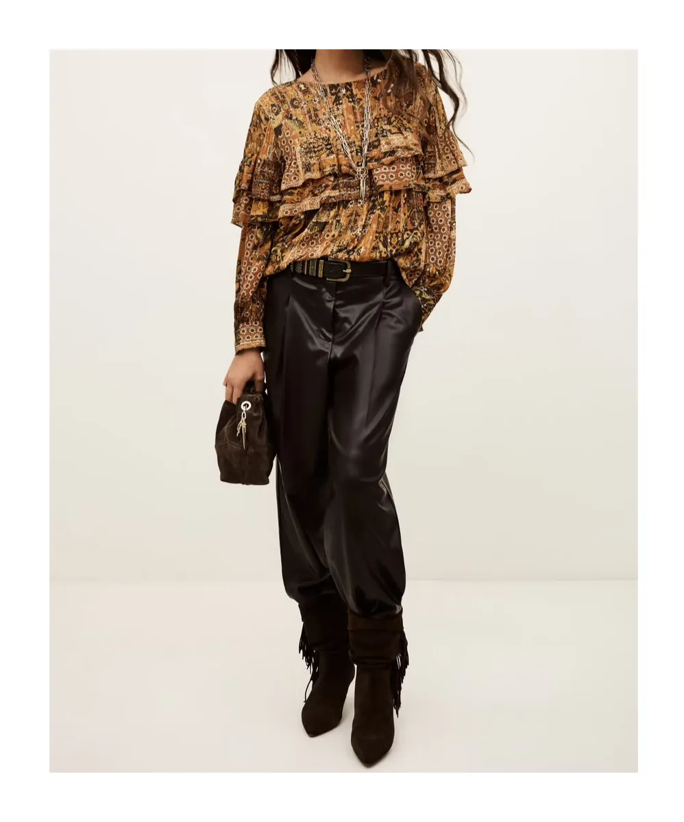 Crew Neck Long Sleeve Blouse